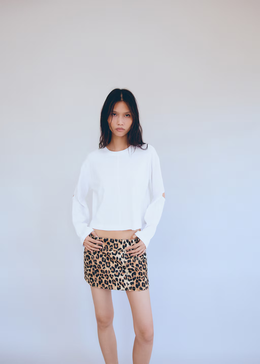 Long-sleeve t-shirt with cut-out - Women | MANGO USA | Mango (US/MX/AU)