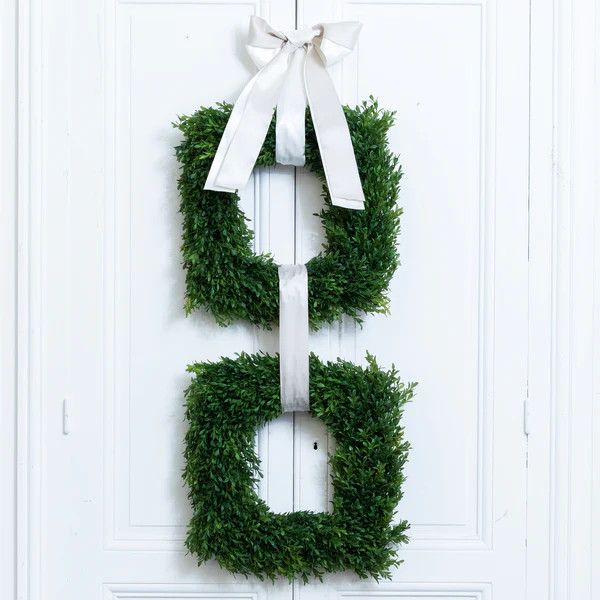 Square Boxwood Wreath | Fig and Dove