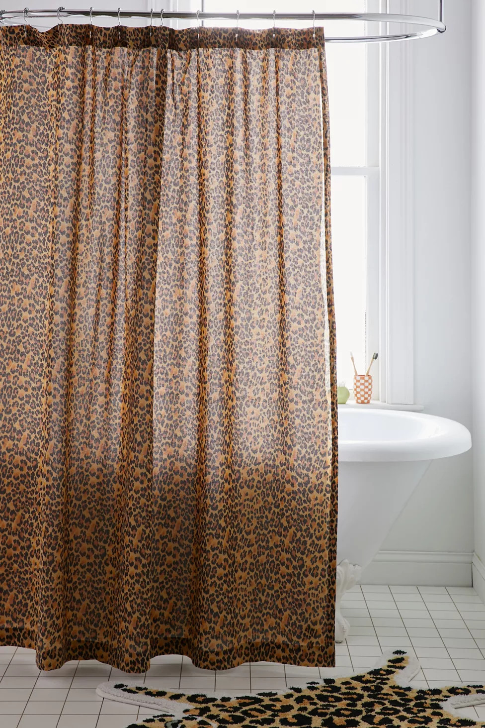Dolores Leopard Shower Curtain | Urban Outfitters (US and RoW)