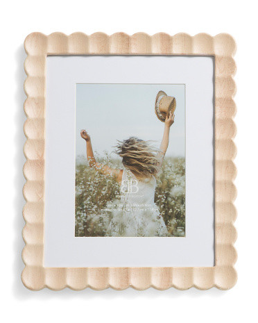 8x10 Matted To 5x7 Ruffled Wood Tabletop Picture Frame | TJ Maxx