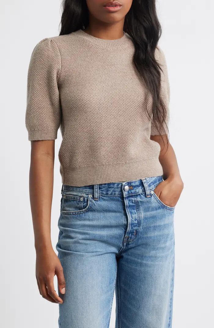 Madewell Puff-Sleeve Textured Sweater | Nordstrom | Nordstrom
