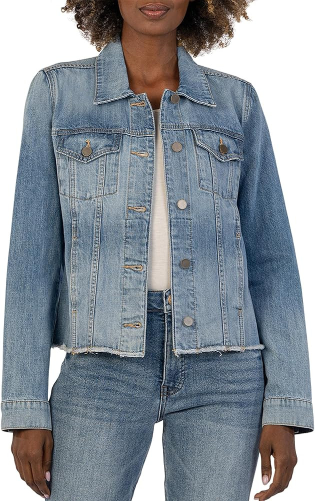 KUT from the Kloth Julia Crop Jacket w/Drop Shoulder-No Waistband | Amazon (US)