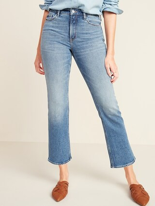 High-Waisted Crop Flare Ankle Jeans for Women | Old Navy (US)