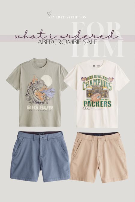 Abercrombie and Fitch sale! Items I ordered for him

Shorts for men
Men’s shorts 
Men’s graphic tee
Men’s shirts 
Mens tshirts
Vacation outfits 
Gifts for him

#LTKSale #LTKsalealert #LTKmens