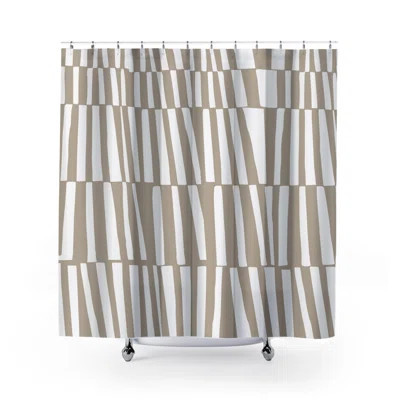 Thora Abstract Mid-Century Shower Curtain | Wayfair North America