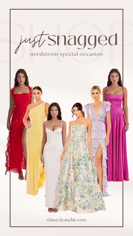 Just snagged from Nordstrom some fun and colorful evening dresses. Full length gowns in red, yellow pink, purple and green. You know I can’t pass up a side slit. - in my usual small

#LTKwedding #LTKparties #LTKstyletip