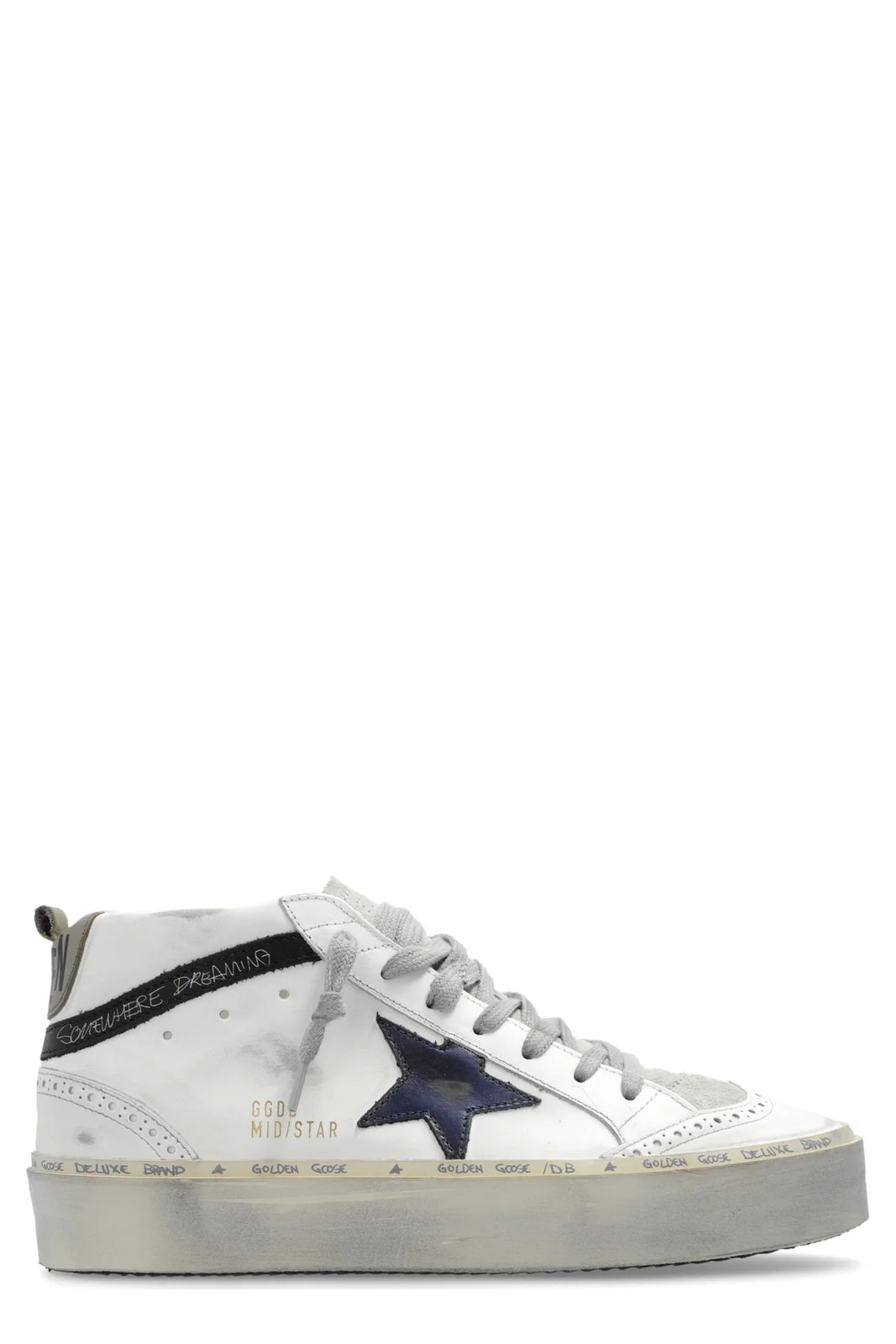 Golden Goose Deluxe Brand Hi Mid Star Lace-Up Sneakers | Cettire Global