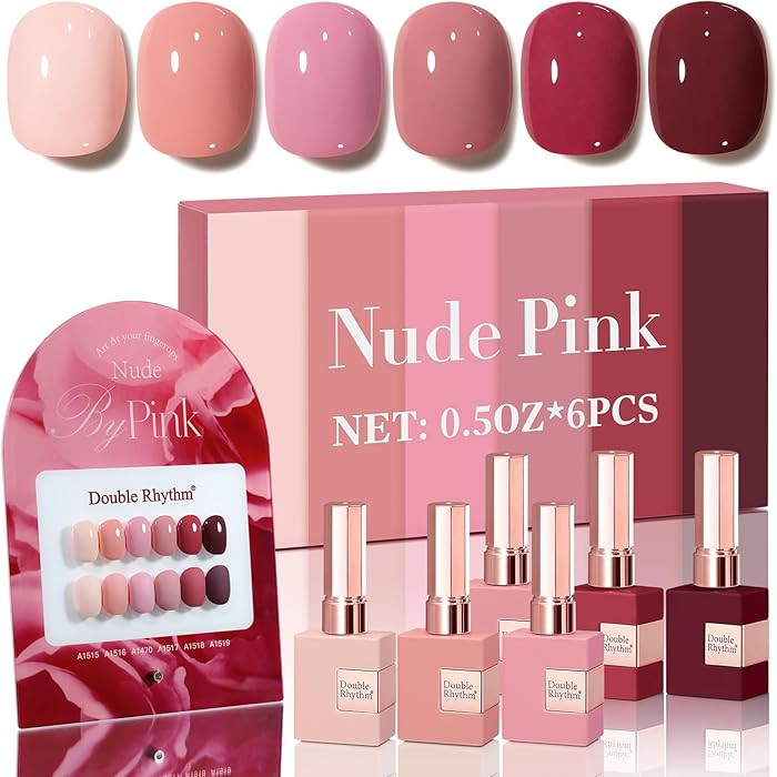 Double Rhythm 6 Pcs 15 ML Gel Polish Set Same Color Same Bottle Soak Off Gel Polish Kit Nail Art ... | Amazon (US)