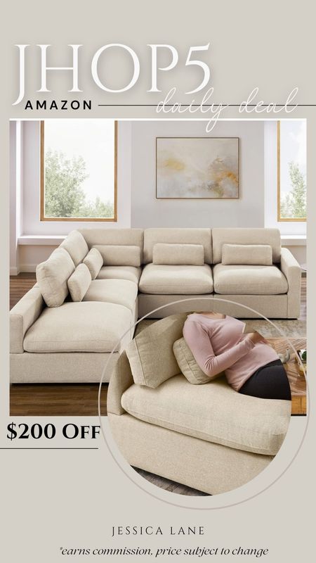 Amazon Daily Deal, save $200 on this modern sectional sofa. Amazon furniture, Amazon home, Amazon deal, sectional sofa, modular sectional sofa

#LTKhome #LTKsalealert