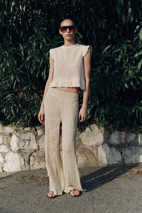 CROCHET TROUSERS | Zara US