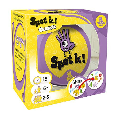 Spot It! Classic - Award-Winning Card Game with Endless Playability, Fast-Paced Observation Game for the Whole Family! Ages 6+, 2-8 Players, 15 Minute Playtime, Made by Zygomatic | Amazon (US)