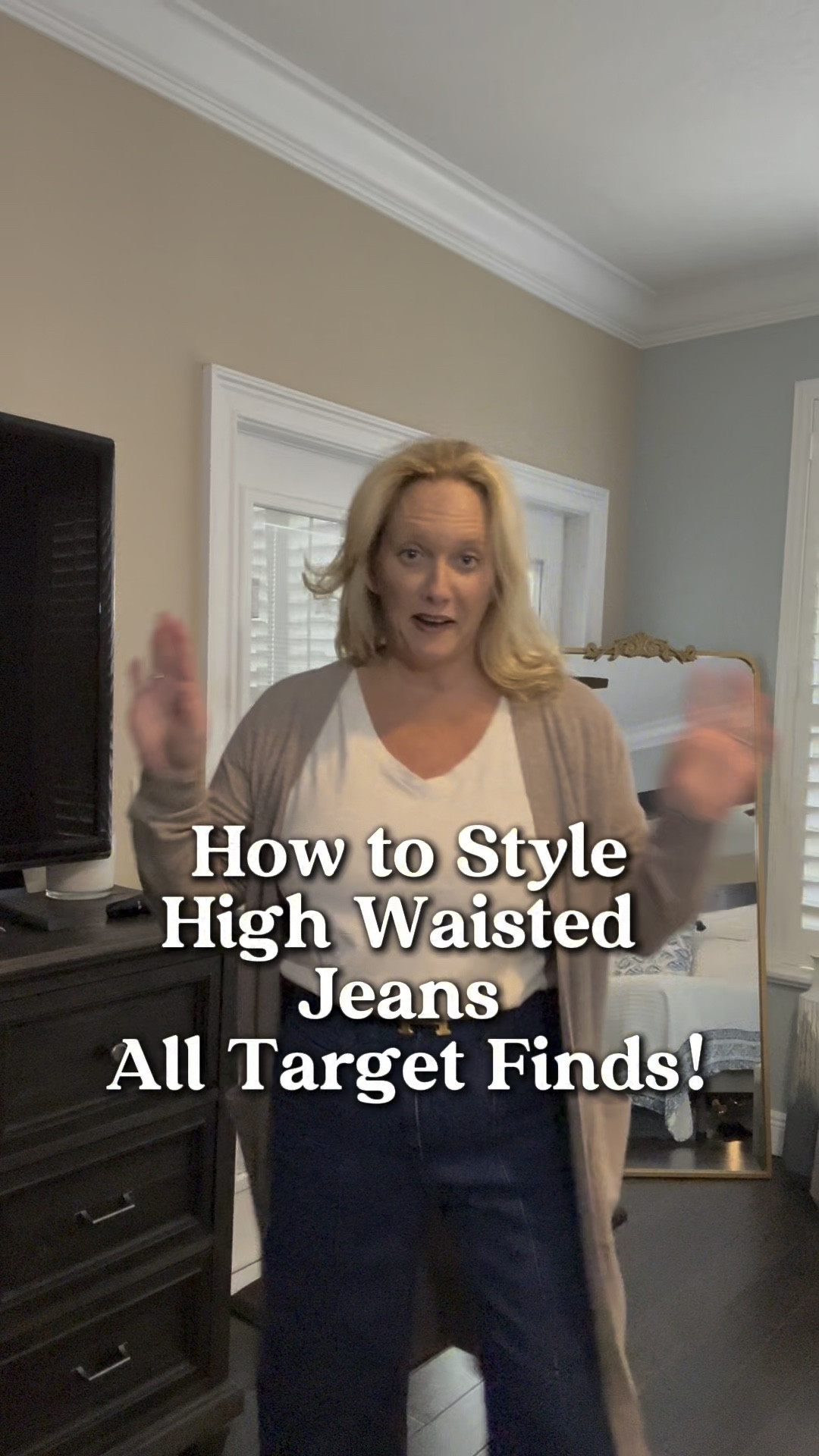 These high waisted target jeans are amazing! Leave it to my 16-year old daughter to tell me what I need…she told me that my 69-year old mom had cooler jeans than me (I typically still wear skinny jeans, and I am not about to stop)! But I must admit that I do love these. She picked everything out and they are styled here with a t-shirt and body suit that are both from target. I will link a similar cardigan and boots that are incredible, weather-proof and so comfy for travel! The belt is Hermes, I wish I could link that, LOL, but alas, I don’t think they give commission on that. For reference, I am wearing a size 10 in the jeans and an XL in both shirts.

These are great jeans that would be a perfect wardrobe update! 

Feel free to message me if you have any questions. 

#LTKOver40 #LTKFindsUnder50 #LTKStyleTip