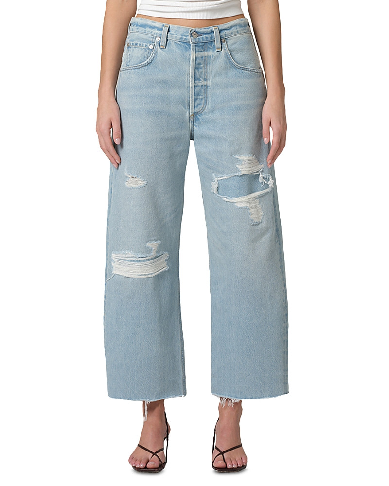 Citizens of Humanity Ayla High Rise Raw Hem Crop Jeans in Vaquero | Bloomingdale's (US)