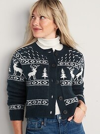 Matching Holiday Fair Isle Cardigan Sweater for Women | Old Navy (US)