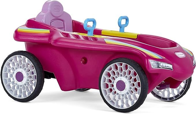 Little Tikes Jett Car Racer Pink, Ride On Car with Adjustable Seat Back, Dual Handle Rear Wheel S... | Amazon (US)