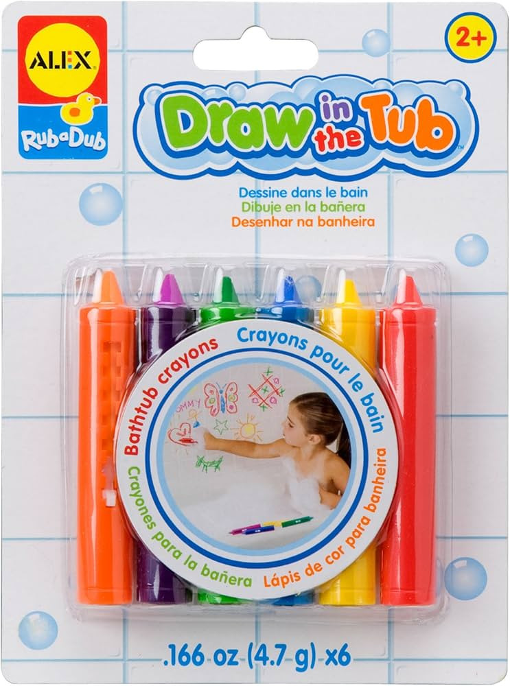 Alex Rub a Dub Draw in the Tub Crayons Kids Bath Activity | Amazon (US)