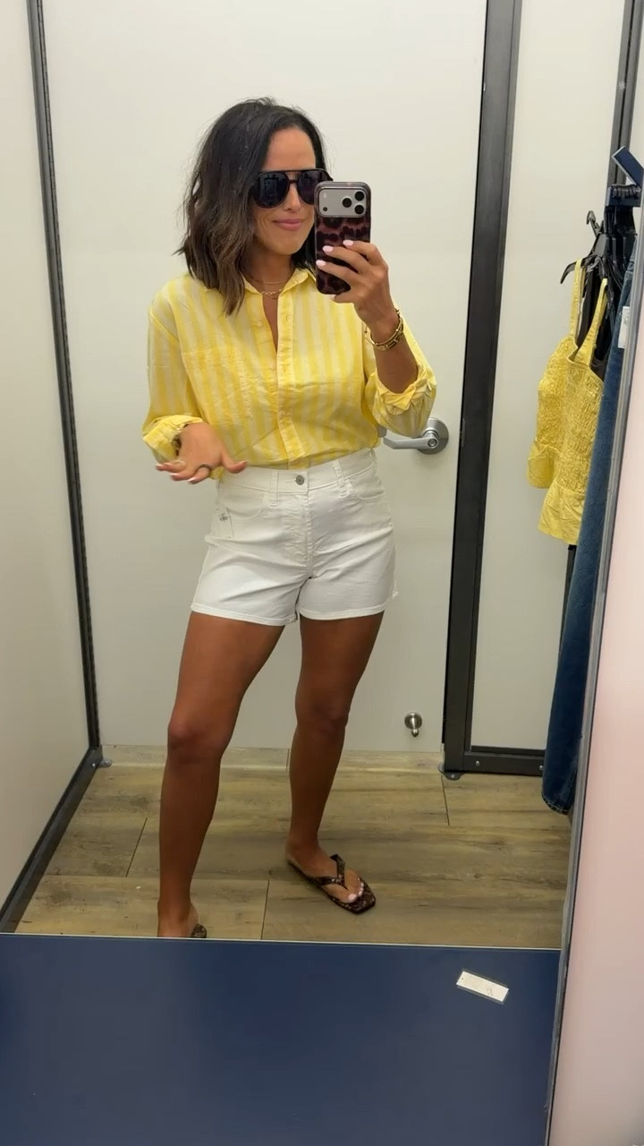 this Old Navy outfit is a summer MUST 🤍☀️

the yellow top is so cute and flattering, and these white shorts go with everything
such an easy everyday outfit

wearing size extra small (top) and size 2 (shorts)
30% off right now!

#oldnavyfinds #ltkstyle #summerstyle #affordablefashion #everydayoutfit #casualsummer