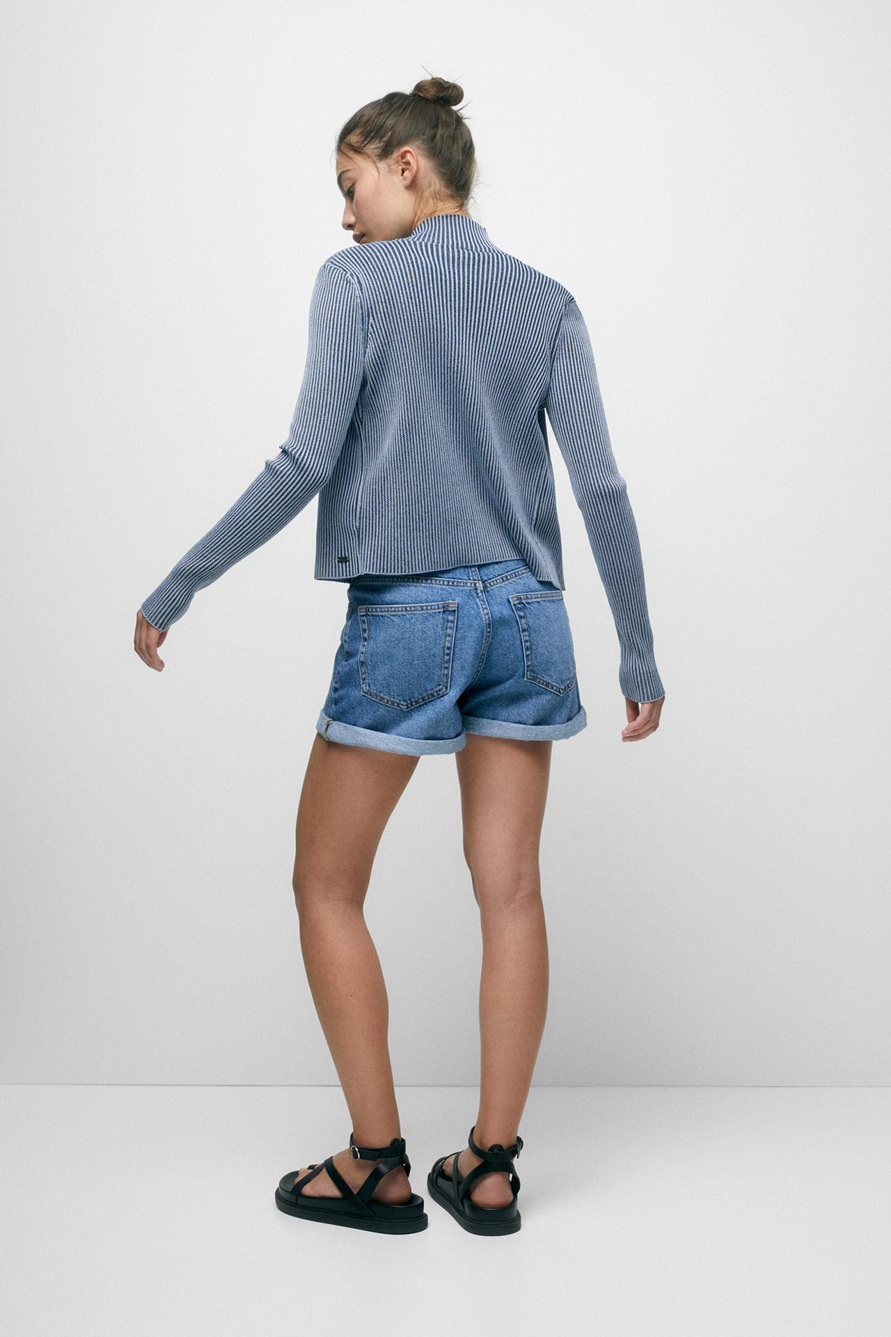 Short en jean mom fit taille haute | PULL and BEAR FR