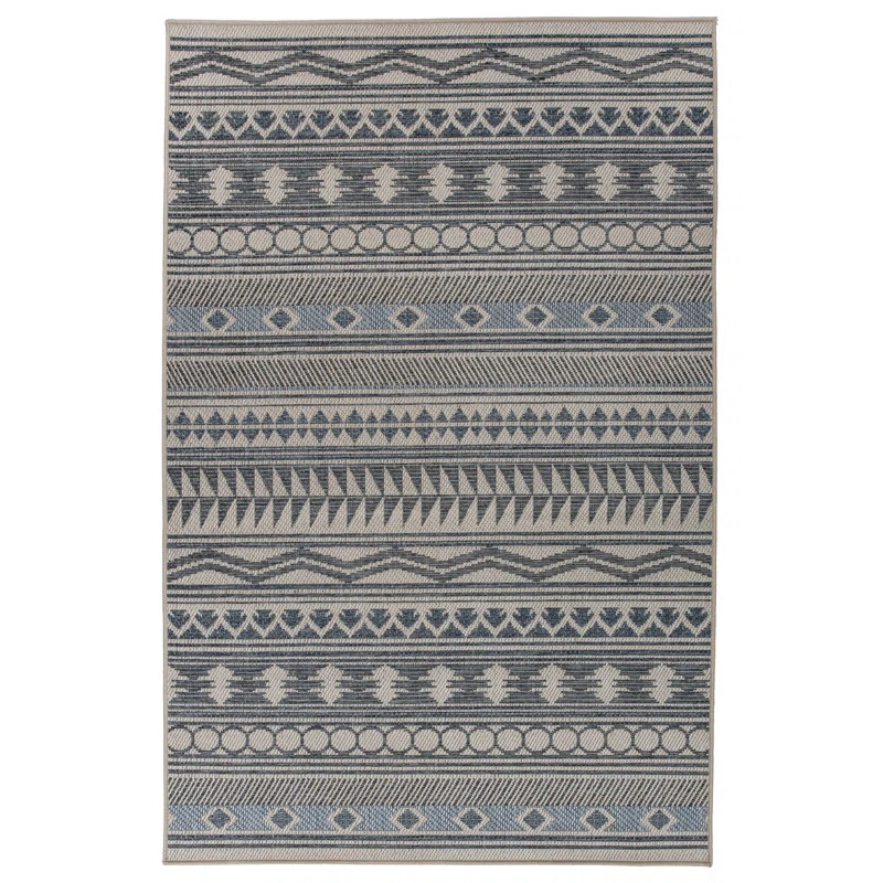 Ragin Cream/Gray/Blue Indoor/Outdoor Rug | Wayfair North America