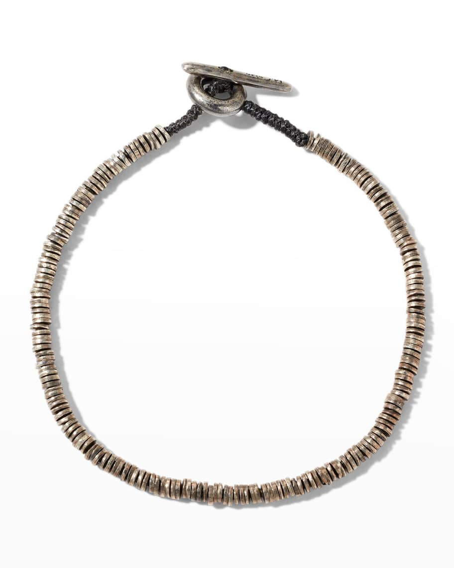 McOhen Men's Mini Sterling Silver Disc Bracelet | Neiman Marcus