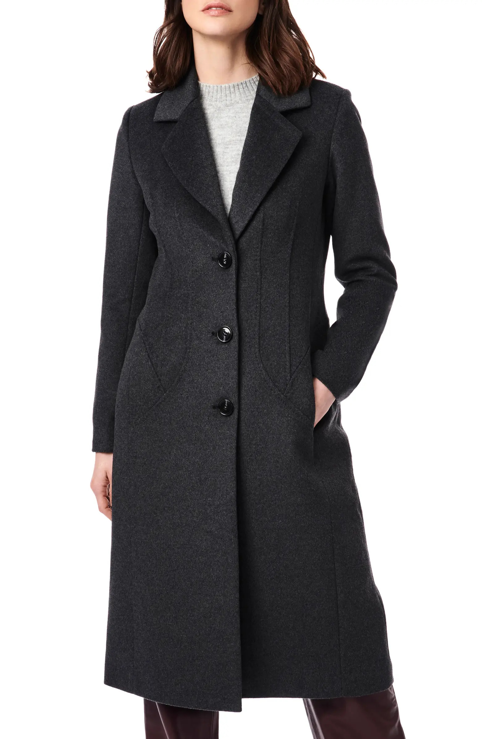 Tailored Wool Blend Coat | Nordstrom