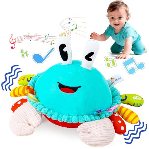 Baby Toys 12-18 Months, Musical Crawling Crab Baby Plush Toy, 50 Songs & Recording Feature, Dancing Bouncing Interactive Baby Sensory Toddler Toys 6-12 Months, Tummy Time Toys for 1 Year Old Gift | Amazon (US)