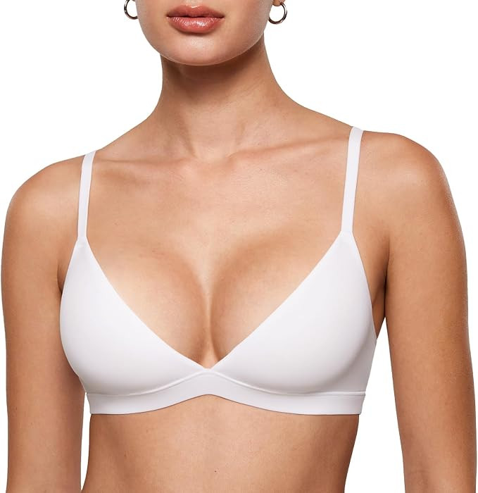 INLYRIC Women's Unlined Triangle Bralette | Amazon (US)