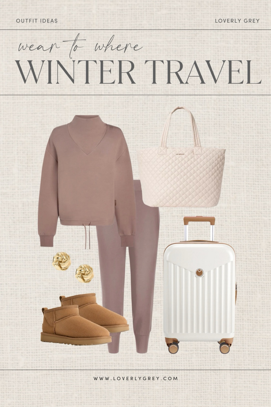 Love this travel look! 😍 Use code BTSG for 15% off the luggage piece! 

Loverly Grey, winter travel, travel finds, luggage, loungewear, lounge set, travel outfit, airport outfit, carry on luggage, weekender bag

#LTKTravel