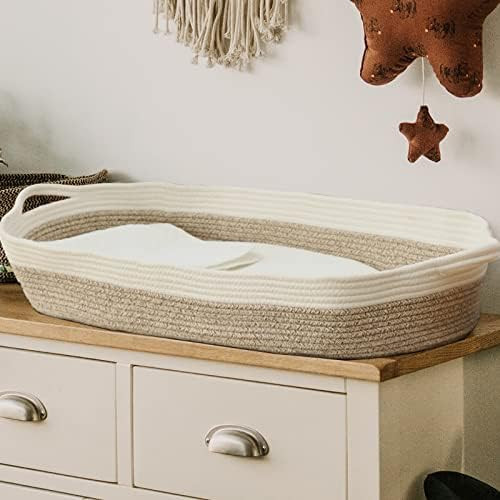 Baby Changing Basket, Baby Diaper Changing Table Topper, Nursery Set with Thick Foam Pad and Remo... | Amazon (US)