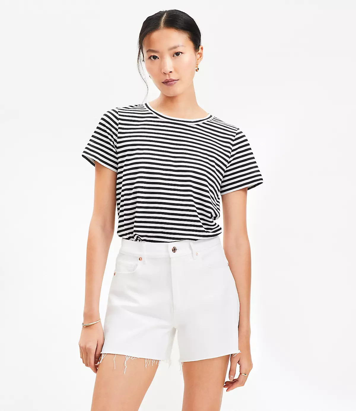 Striped Everyday Crew Tee | LOFT