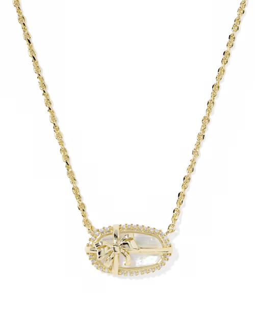 Elisa Bow Gold Short Pendant Necklace | Kendra Scott
