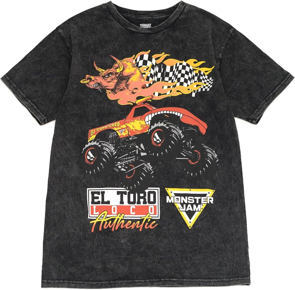 Monster Jam Adult T-Shirt Grave Digger El Toro Loco Megalodon | Amazon (US)