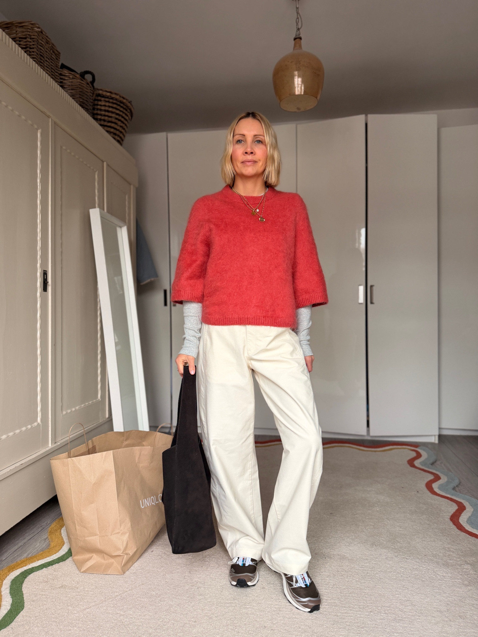 Wearing a small in trousers, knit and tops 

#LTKuk
