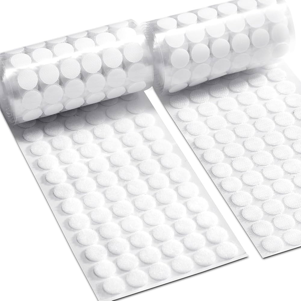 1000 Pcs (500 Pairs) 0.59inch Diameter Hook and Loop Fastener Self Adhesive Round Circle Sticky S... | Amazon (US)