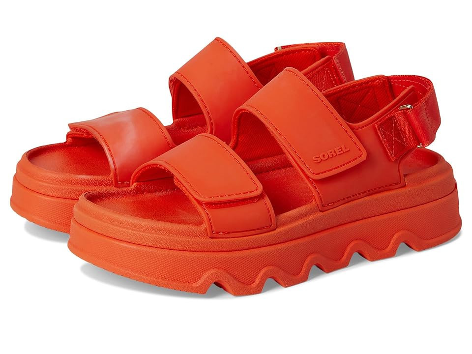 SOREL Kinetictm Sunchase Ankle Strap Women's Sandals Crimson Fire/Sea Salt: 10 B - Medium | Zappos.com