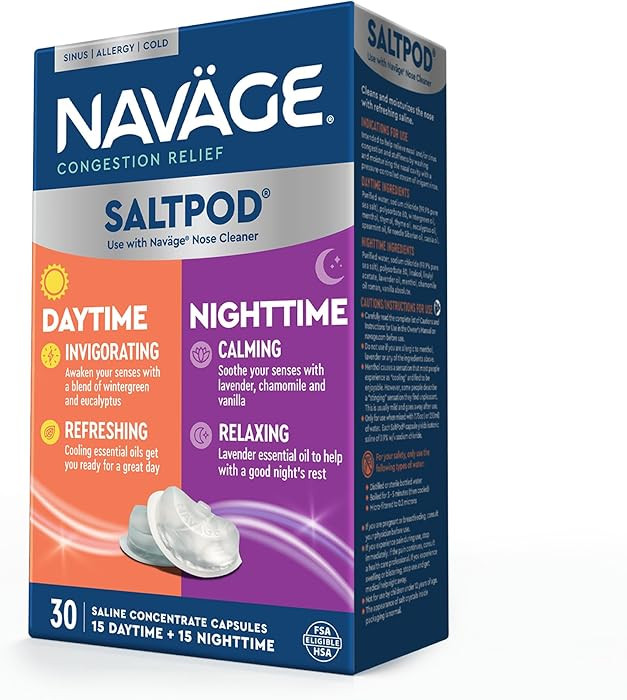 Navage Daytime & Nighttime SaltPods 30-Packs (15 Each Variety) - Salt Pod Refills Only - Exclusiv... | Amazon (US)
