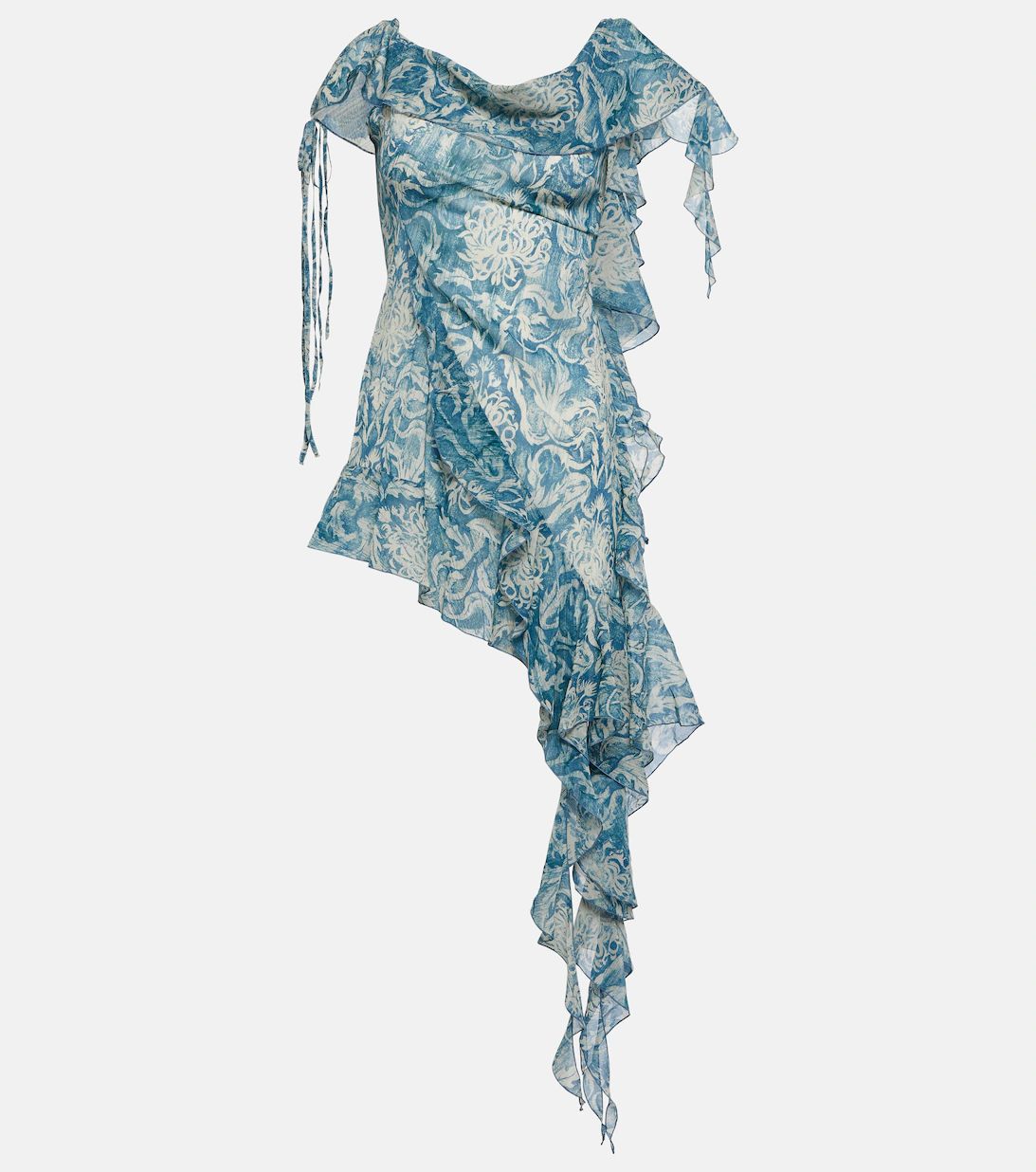 Cyclo asymmetrical silk-blend dress | Mytheresa (US/CA)