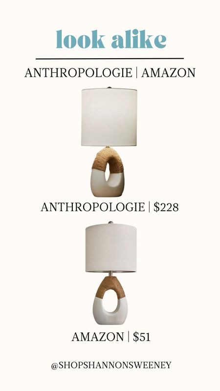 Look alike | Anthropologie lamp for less on Amazon! ✨

#LTKhome #LTKsalealert #LTKU