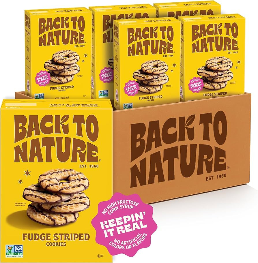 Back to Nature - Fudge Striped Cookies - Made with Quality Ingredients like Wheat Flour - Vegan a... | Amazon (US)