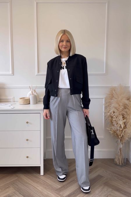 Styling wide leg trousers for an easy spring look 🖤

#LTKeurope #LTKstyletip