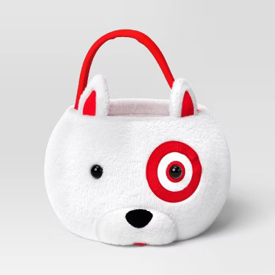 12" Bullseye Dog Halloween Trick or Treat Basket Red/White - Hyde and EEK! Boutique™ | Target