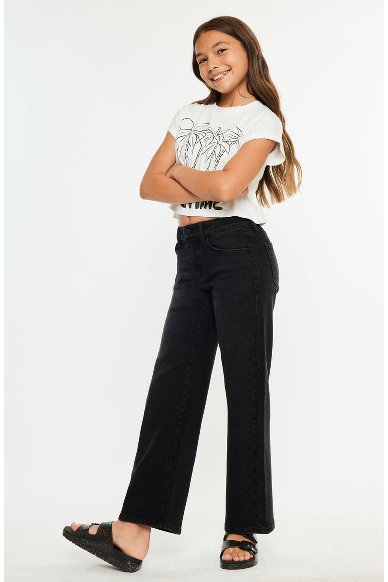 KanCan Coralynne High Rise Wide Leg Kids Jeans (Women) | Nordstrom | Nordstrom