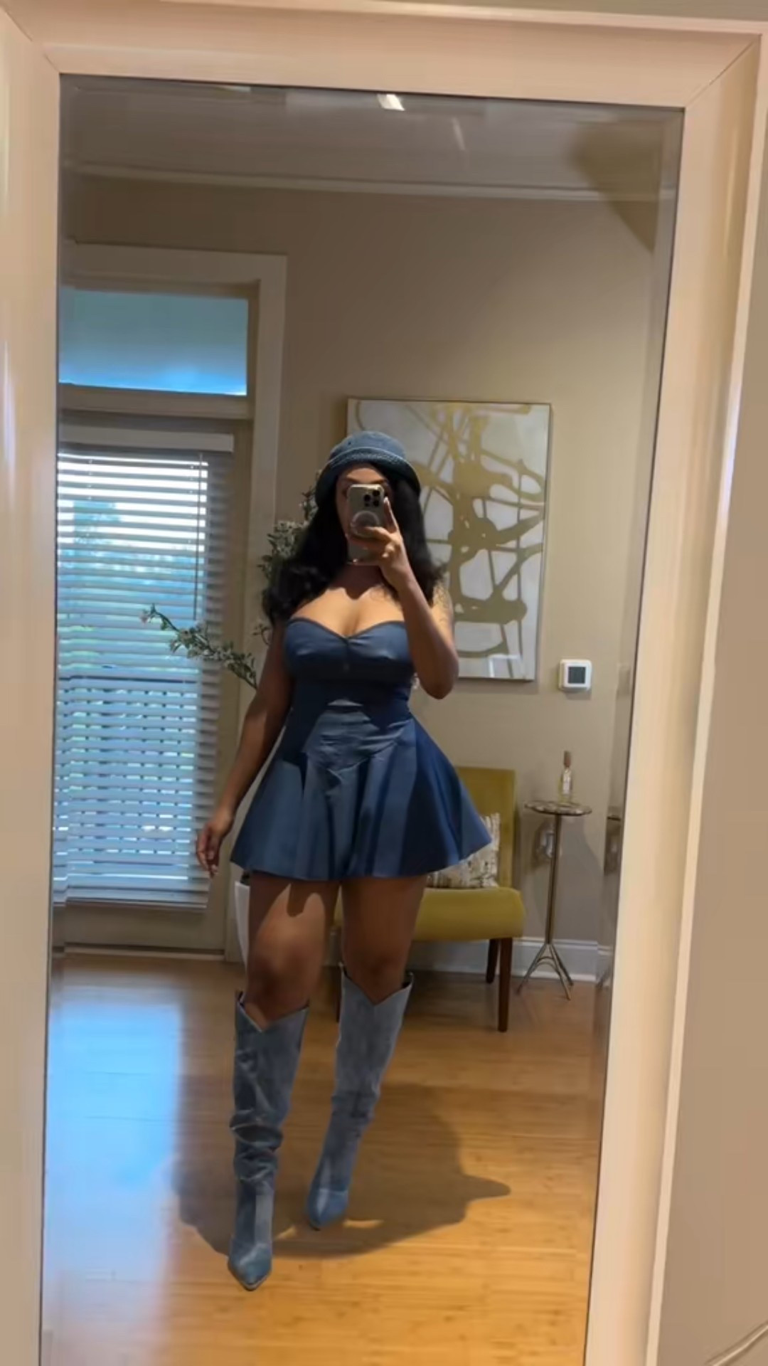 Denim on denim but make it glam 💙 This dress snatches the waist perfectly and these boots? A whole moment. Linked everything for you in my LTK go off sis!

#DenimOnDenim #FallStyle #LTKStyle #LTKOutfit #OOTD #WhatToWear #FallFashion #LTKAtlanta #BlackGirlStyle