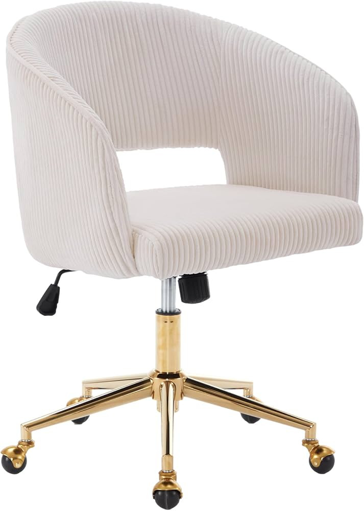 Home Office Chair Swivel Corduroy Fabric Desk Chair Accent Armchair Upholstered Modern Tufted Cha... | Amazon (US)