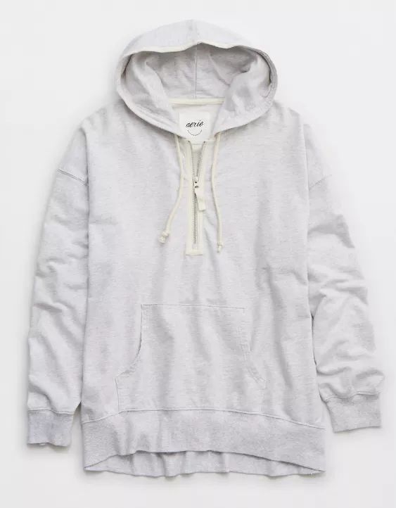 Aerie Oversized Quarter Zip Hoodie | American Eagle Outfitters (US & CA)
