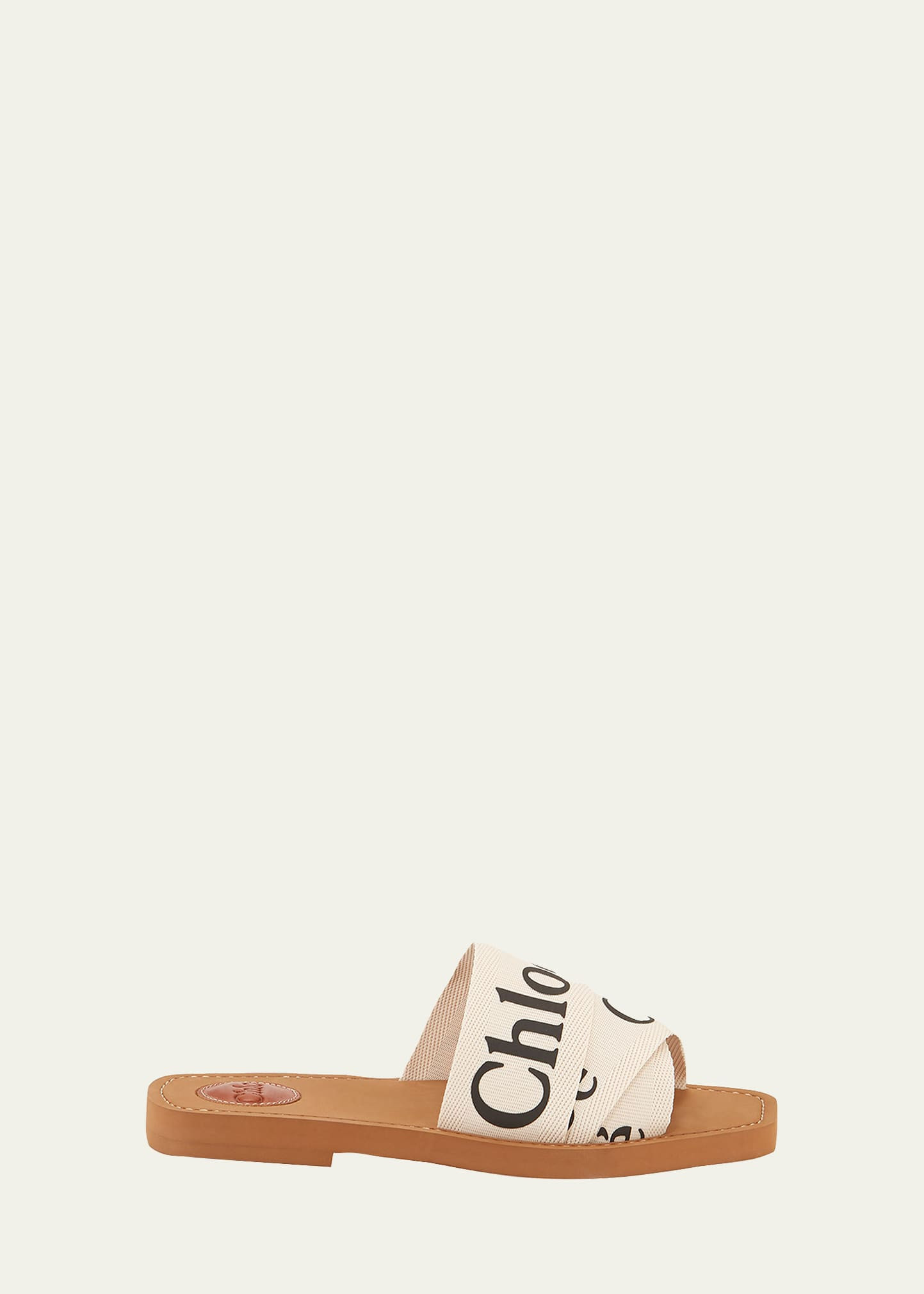 Woody Flat Logo Ribbon Slide Sandals | Bergdorf Goodman