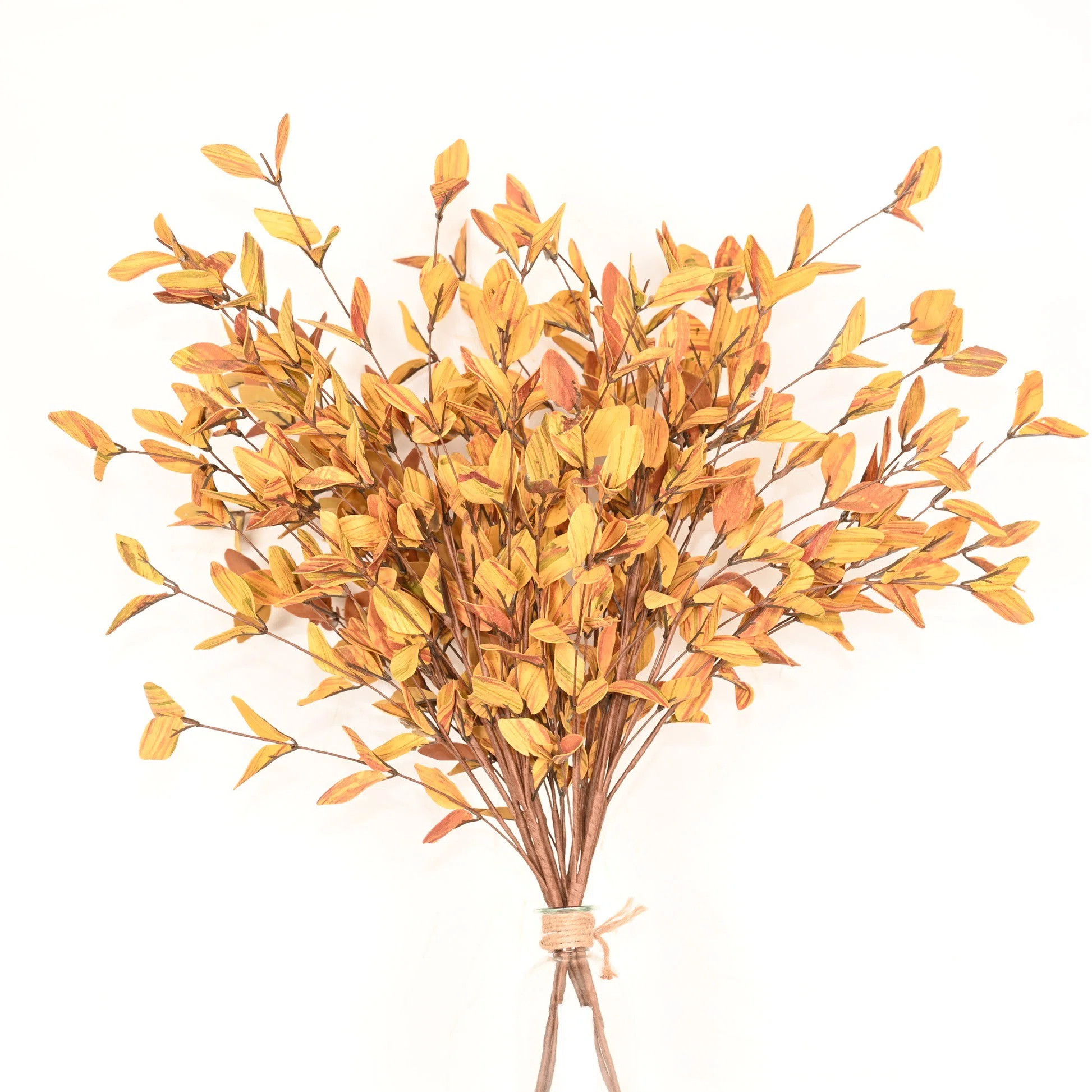 24" Artificial Fall Leaves Sprays Floral Arrangement For Vase Filler, Rustic Foliage Branch Long ... | Wayfair North America