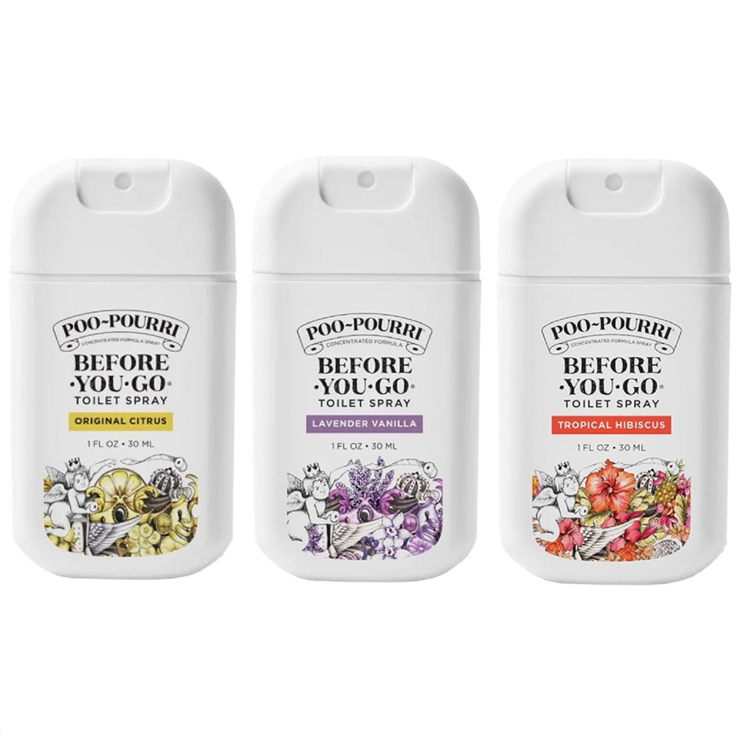 Poo~Pourri Spring On-The-Go Before-You-Go Toilet Spray 30ml Travel Essentials Variety 3 Pack - Ba... | Amazon (US)