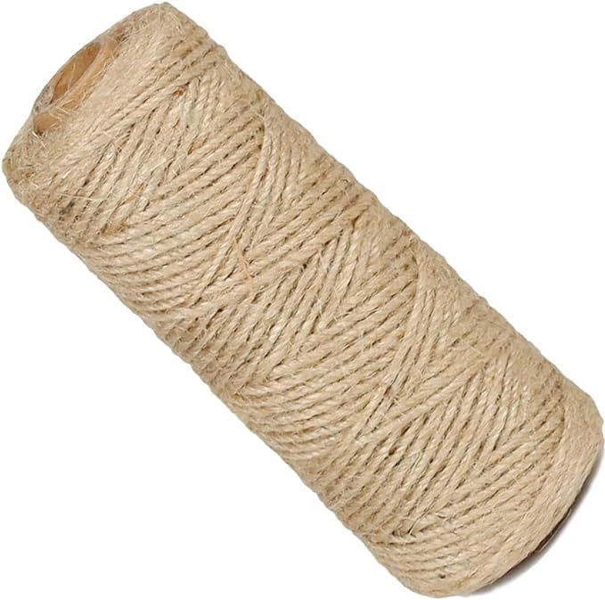 Amazon.com : PerkHomy Jute Twine String 2.5mm 328Ft Natural Thin Ribbon Twine for Craft Gardening... | Amazon (US)