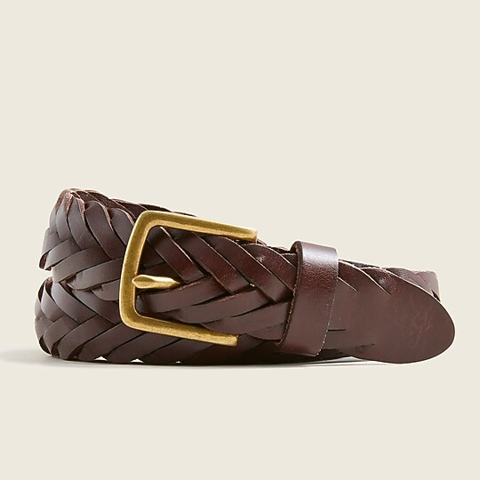 Braided Italian leather belt | J. Crew US
